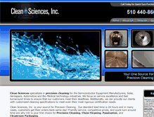 Tablet Screenshot of cleansciences.com